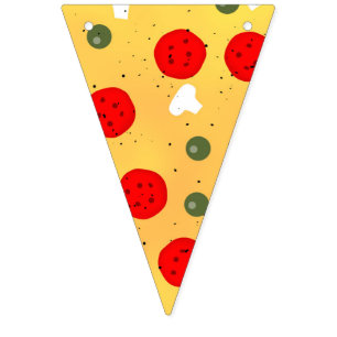 Cool fun pizza party kids birthday bunting flags