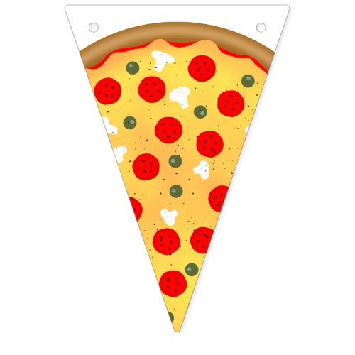 Cool fun pizza party kids birthday bunting flags
