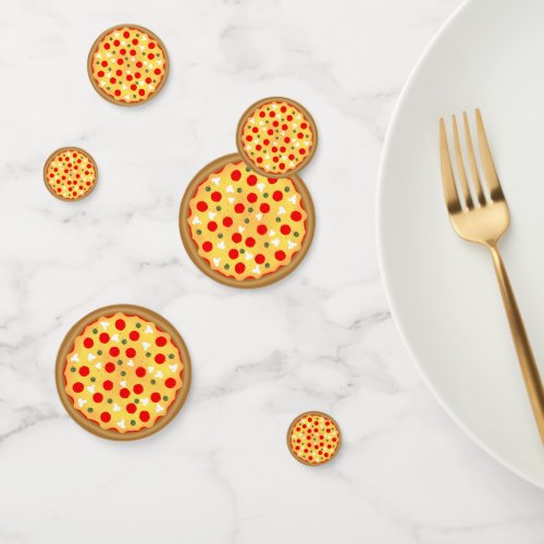 Cool fun pizza party kids birthday confetti