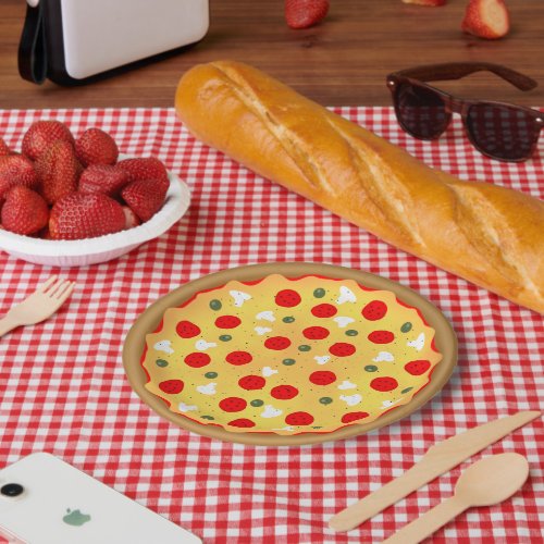 Cool fun pizza party kids birthday paper plates