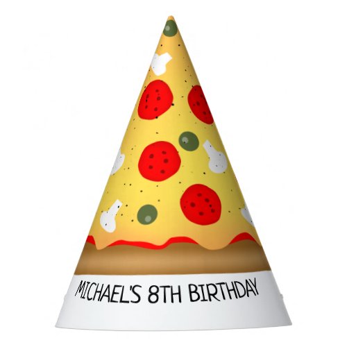Cool fun pizza party kids birthday party hat