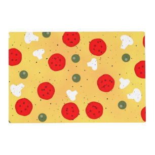 Cool fun pizza party kids birthday placemat