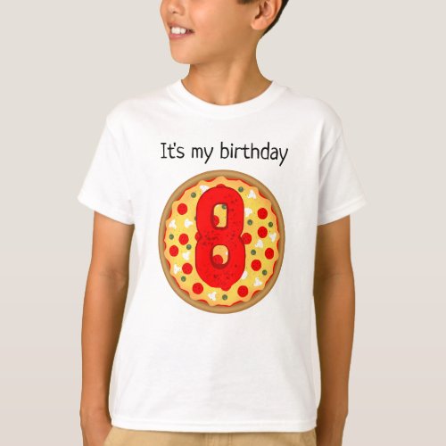 Cool fun pizza party kids birthday T_Shirt