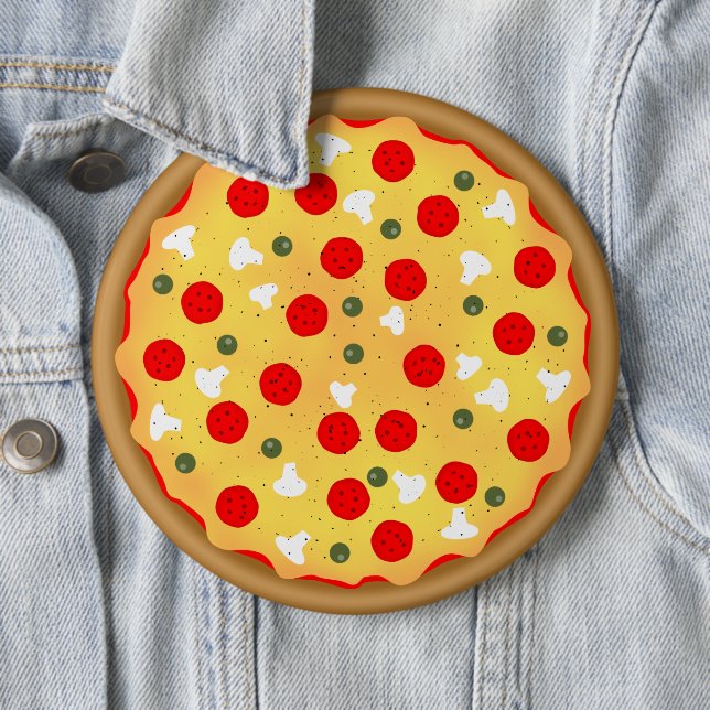 Cool fun pizza pepperoni mushroom button (In Situ)
