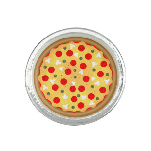 Cool fun pizza pepperoni mushroom ring