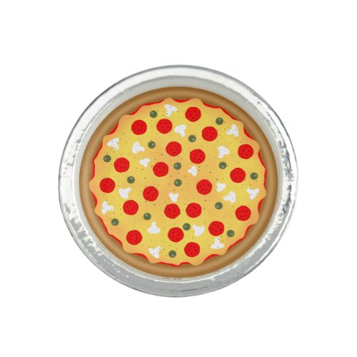 Cool fun pizza pepperoni mushroom ring