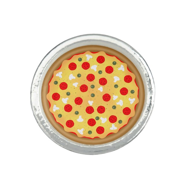 Cool fun pizza pepperoni mushroom ring (Front)