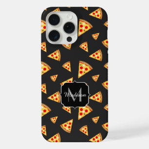 Cool fun pizza slices pattern custom Monogram iPhone 15 Pro Max Case