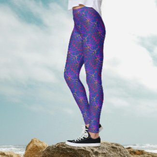 Cool Fun Purple Blue Halloween Spider Web Pattern