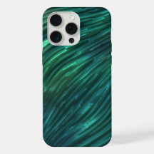 Cool Funky Dark Teal Blue Green 3D Art Pattern