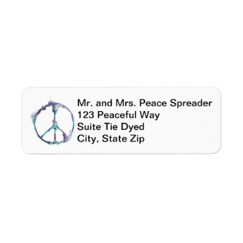 Cool Funky Modern Peace Sign Address Labels by Cherylsart at Zazzle