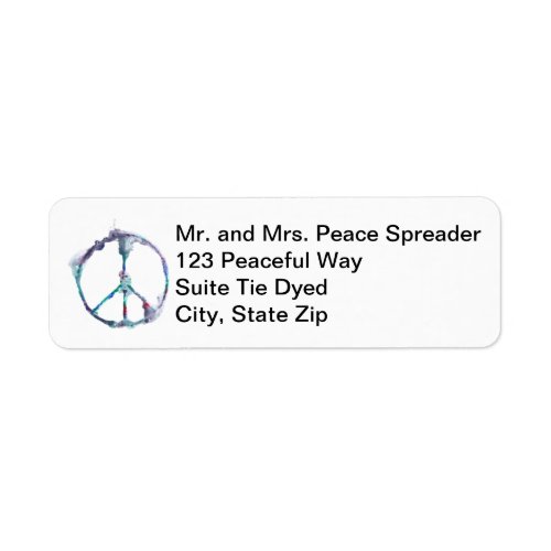 Cool Funky Modern Peace Sign Address Labels