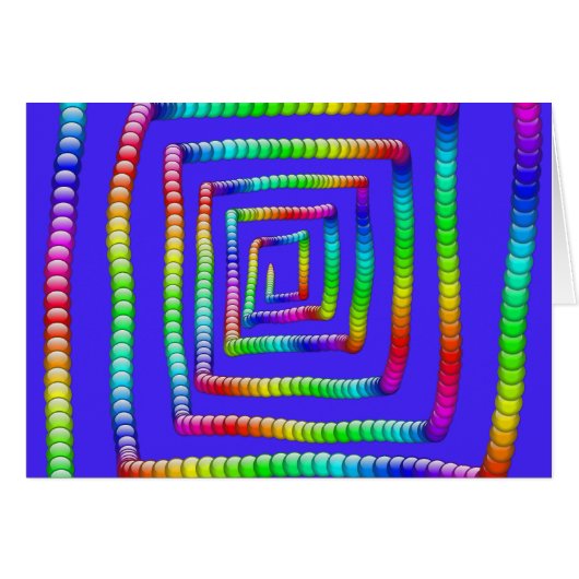 Cool Funky Rainbow Maze Rolling Circle Spheres Des Cards (Front Horizontal)