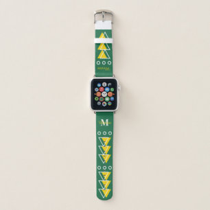 Cool funky triangle monogram personalized name apple watch band