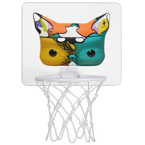 Cool funny alien monster cat mini basketball hoop