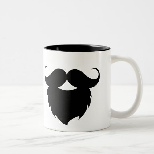 Cool Funny Beard Two_Tone Coffee Mug