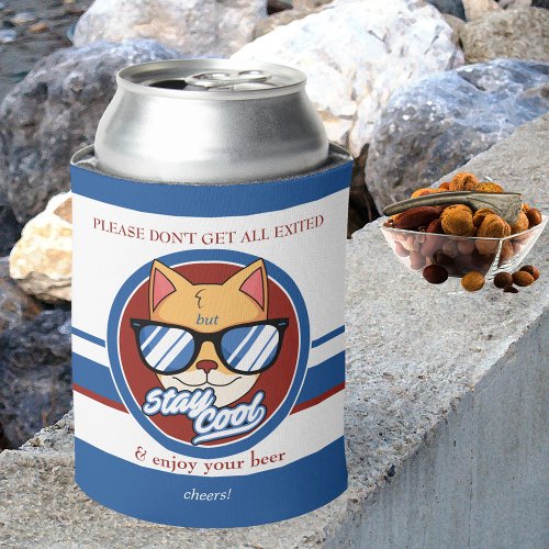 Cool Funny Cat Can Cooler