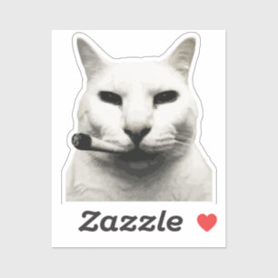 Cool Funny Cat Meme Smoking Cat cigarette Sticker