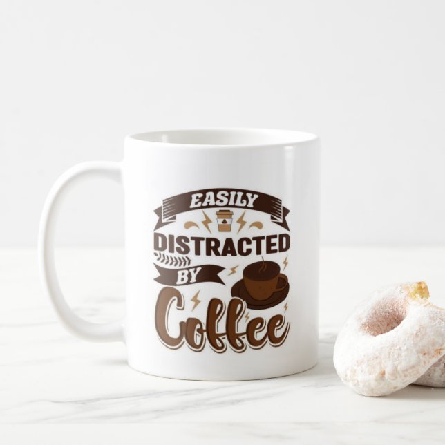 Cool Funny Coffee Lover Saying Mug (With Donut)