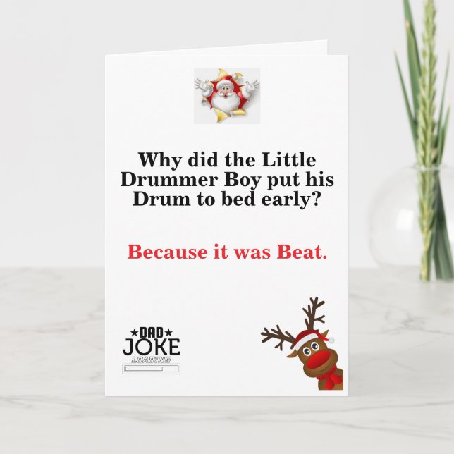 Cool Funny Dad Christmas Joke Holiday Card (Front)