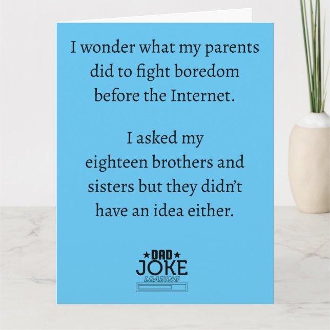 Cool Funny Dad Joke Card (Front)