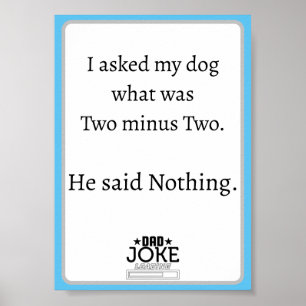 Cool Funny Dad Joke Design Poster