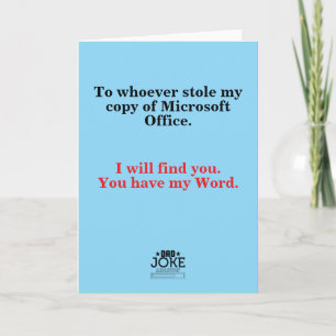 Cool Funny Dad Joke Designed Card