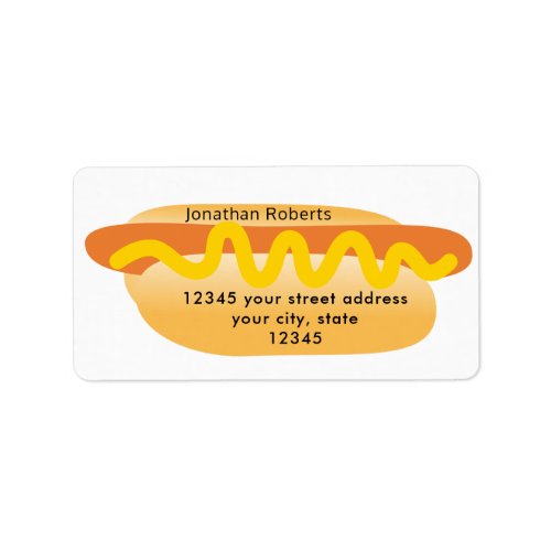 Cool Funny Hot Dog Novelty Return Address Label