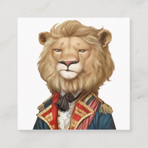cool funny leo face lion animal apparel print desi square business card