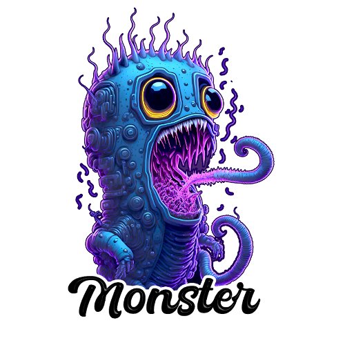 Cool funny monster design T_Shirt