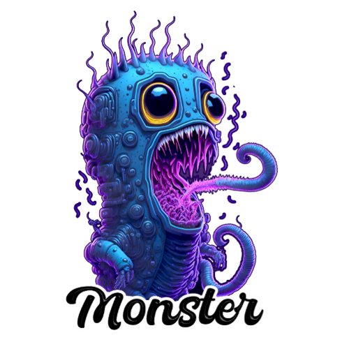 Cool funny monster design T_Shirt