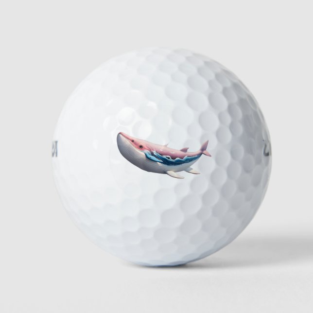 Cool funny monster whale golf balls (Front)