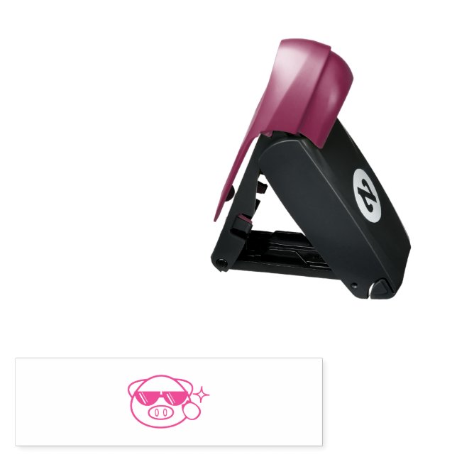 Cool funny pig pocket stamp (Open with Design)