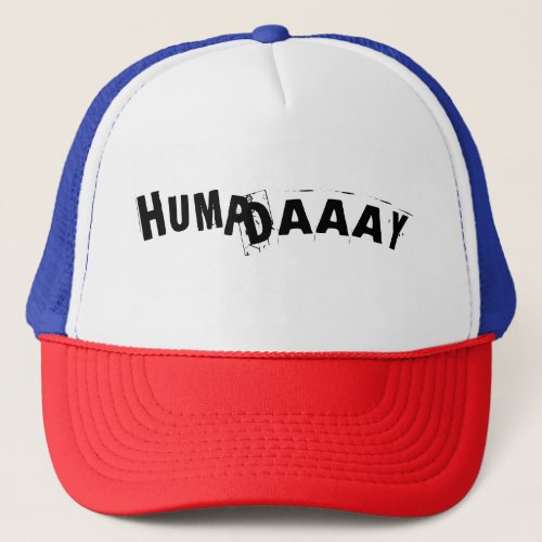 cool funny red white and blue usa Hump Day Trucker Hat