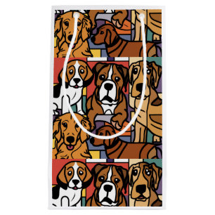 Cool Funny Rescue Dogs Abstract Generic Small Gift Bag