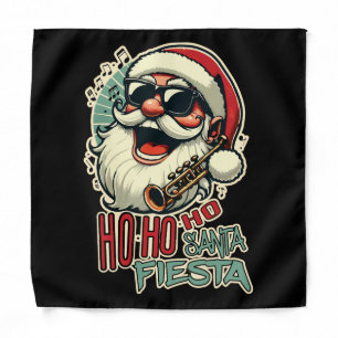 Cool funny Santa Claus with sunglasses - Ho-ho-ho Bandana