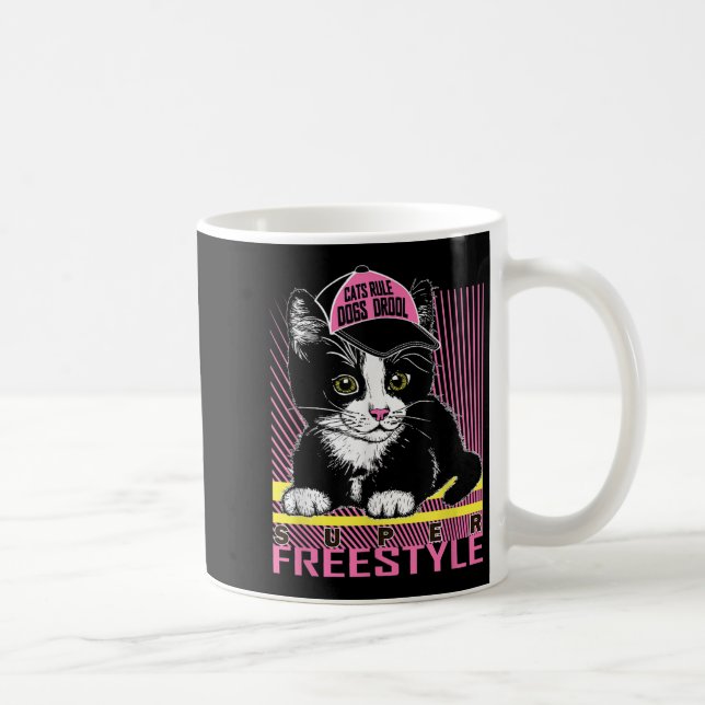 Cool Funny Sarcastic Cats Meme Quotes Cartoon Grap Coffee Mug (Right)