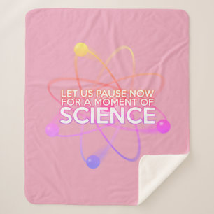 Cool Funny Science Quote Girly Pink Sherpa Blanket