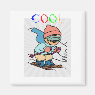 Cool Funny Skier skiing designs skiing funny Magnet