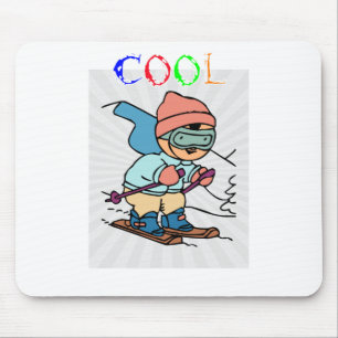 Cool Funny Skier skiing designs skiing funny Mouse Pad