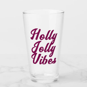 Cool Funny Stylish Modern Merry Christmas beer Glass
