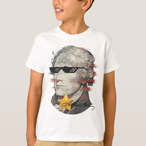 Cool Funny Sunglasses Patriotic Alexander Hamilton T_Shirt
