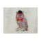 Cool funny trendy colourful watercolours owl