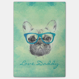 Cool  funny trendy vintage French bulldog  puppy Post-it Notes
