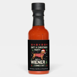 Cool Funny Wiener Dog Christmas Dachshund Holiday  Hot Sauces