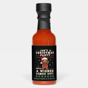 Cool Funny Wiener Dog Christmas Dachshund Holiday  Hot Sauces