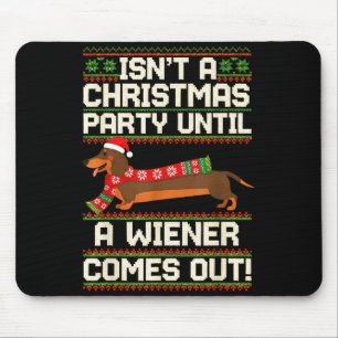Cool Funny Wiener Dog Christmas Dachshund Holiday  Mouse Pad