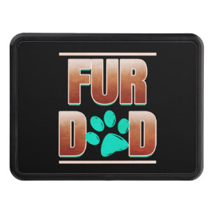 Cool Fur Dad With Cat Paw On Purrsday Hitch Cover