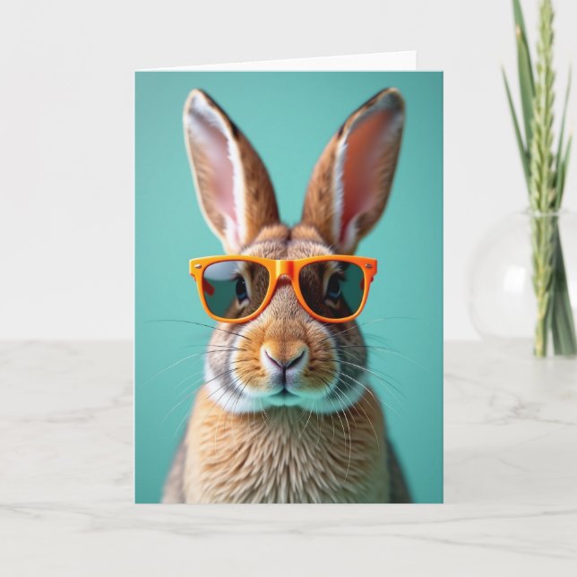 Cool Furry Friend Greeting Card (Front)