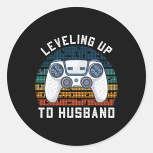 Cool Future Husband Engagement Men Boys Groom To B Classic Round Sticker